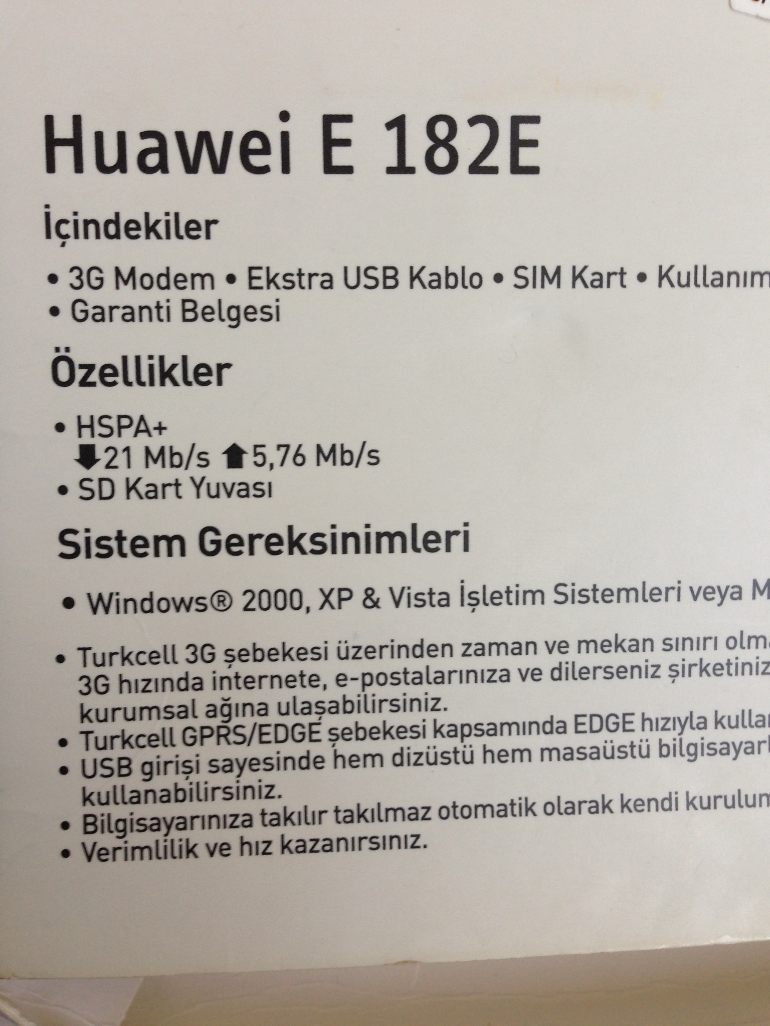  Satılık Vınn Huawei E182