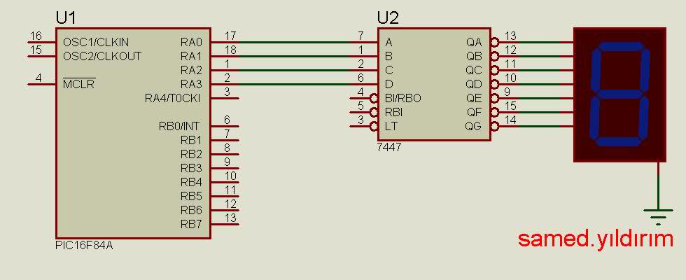  16F84A 0-9 Sayıcı