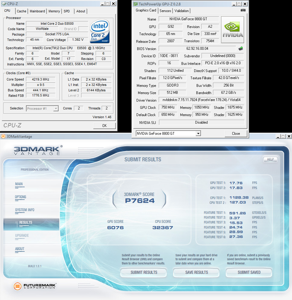  Satılık Efsane; 8800GT Palit Sonic 512MB 256bit GDDR3