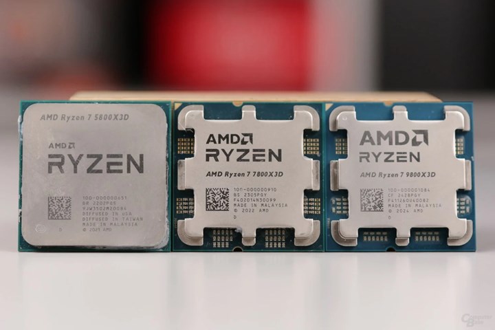 AMD Ryzen 7 9800X3D, benzer hızlarda 7800X3D, 9700X ve 7700X ile karşılaştırıldı