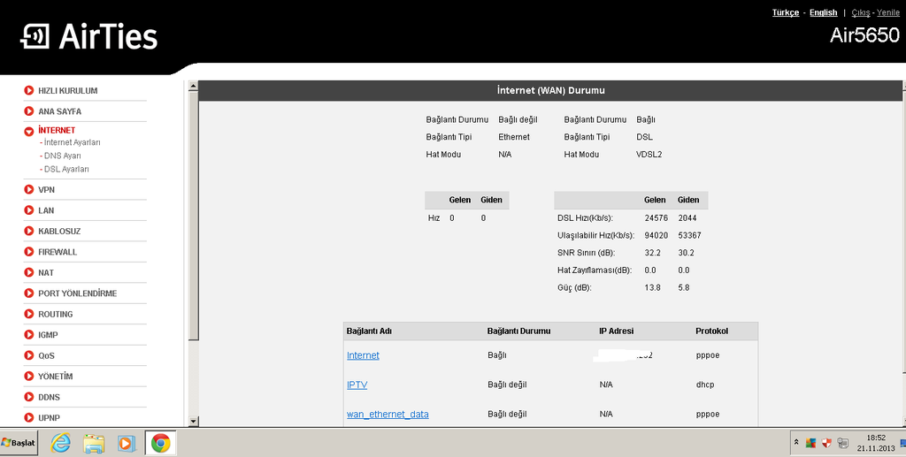  ADSL2+ Ve VDSL2+ Hat hızı ve hat problemleri maximum alacağınız hız Ve Tüm Herşey.