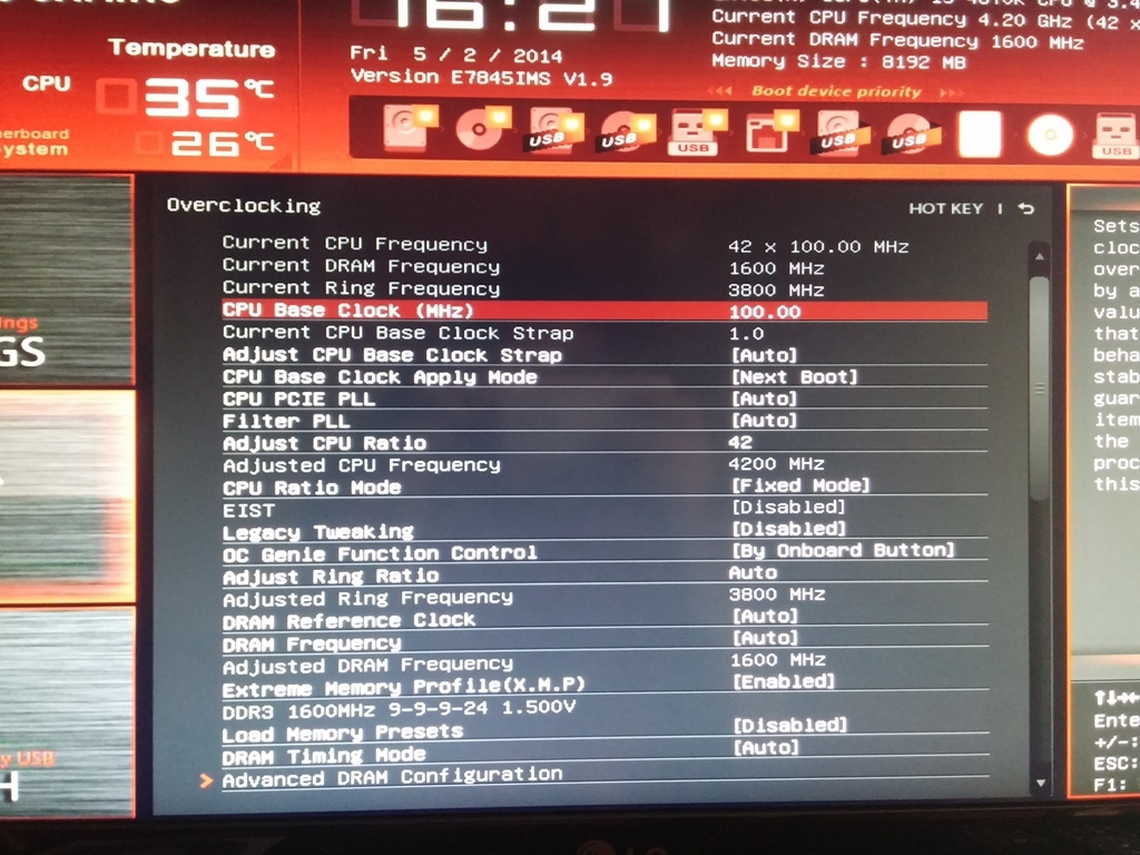  İ5 4670K & MSI Z87 GD-65 Overclock Yardım