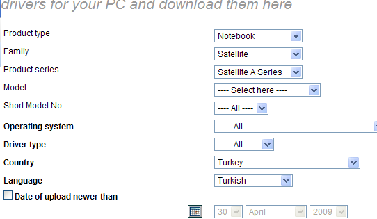  Format attım driverları yukleyemiyorum