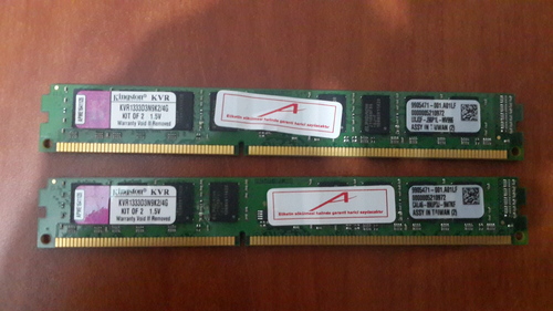  Satıldı | KINGSTON 4GB (2x2GB) 1333MHz DDR3 CL9 (KVR1333D3N9K2/4G)