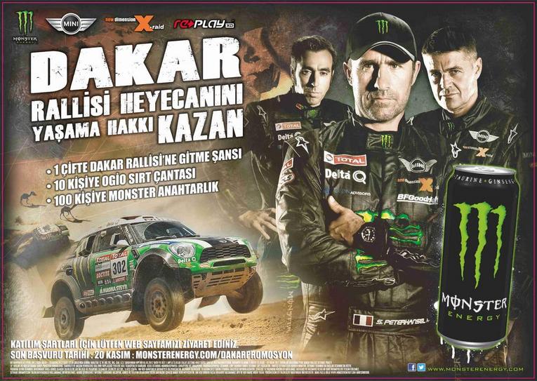  Monster Energy Kampanya ( Dakar Rallisine Katılma Şansı )