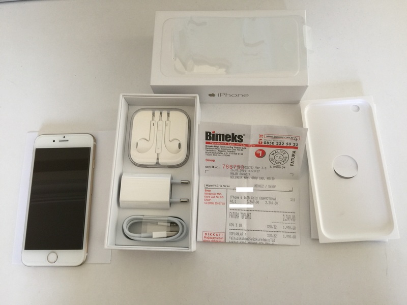  .. SATILDI .. Apple iphone 6 / Gold / 16gb / Apple TR-25.9.2016