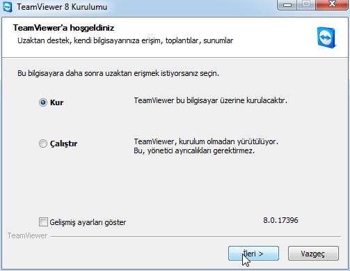  Teamviewer yükleme sorunu