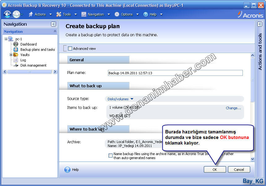  Acronis Backup & Recovery Server + Universal Restore (Resimli Anlatım)