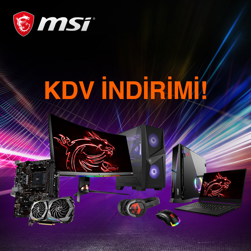 MSI Ürünlerinde Hepsiburada KDV İndirimi!