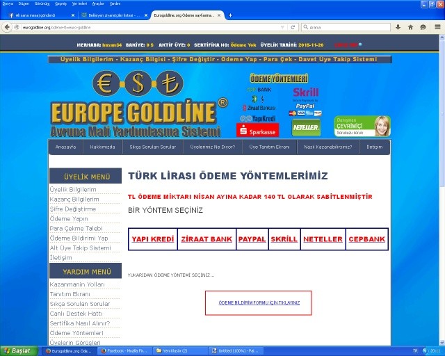  Netten Para Kazanmada Yeni Bir Sistem Eurogoldline