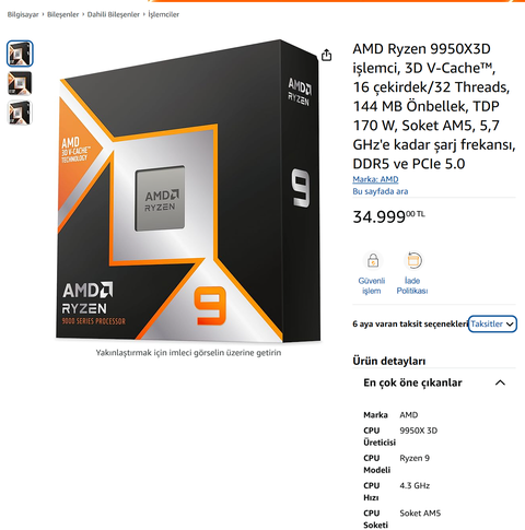 AMD Ryzen 9 9950X3D [Ana Konu]