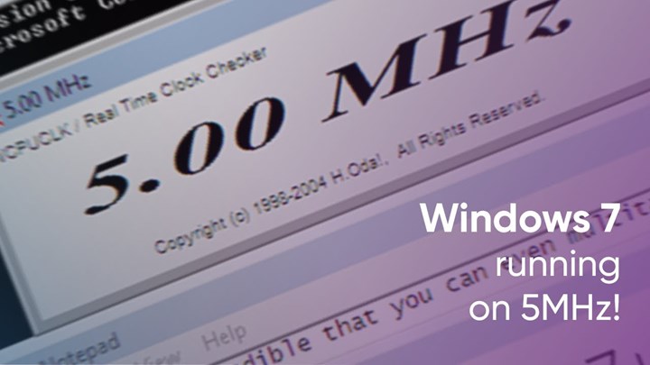 5 Mhz işlemciyle Windows 7 çalıştırıldı: Açılması yarım saat sürdü