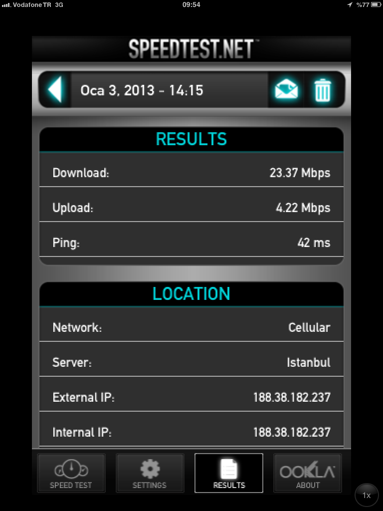  İpad 3G hız testleri