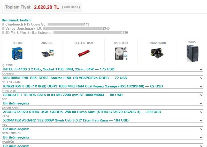  2700 TL Sistem Tavsiyesi