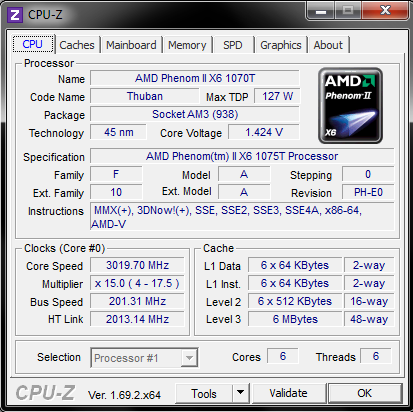  AMD Phenom II x6 1075T ile ilgili bi kaç soru.