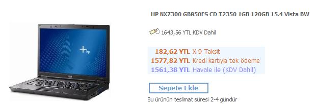  -_-En Çok Satılan Dizüstü Bilgisayarlar (bazı internet mağazalarında)-_-