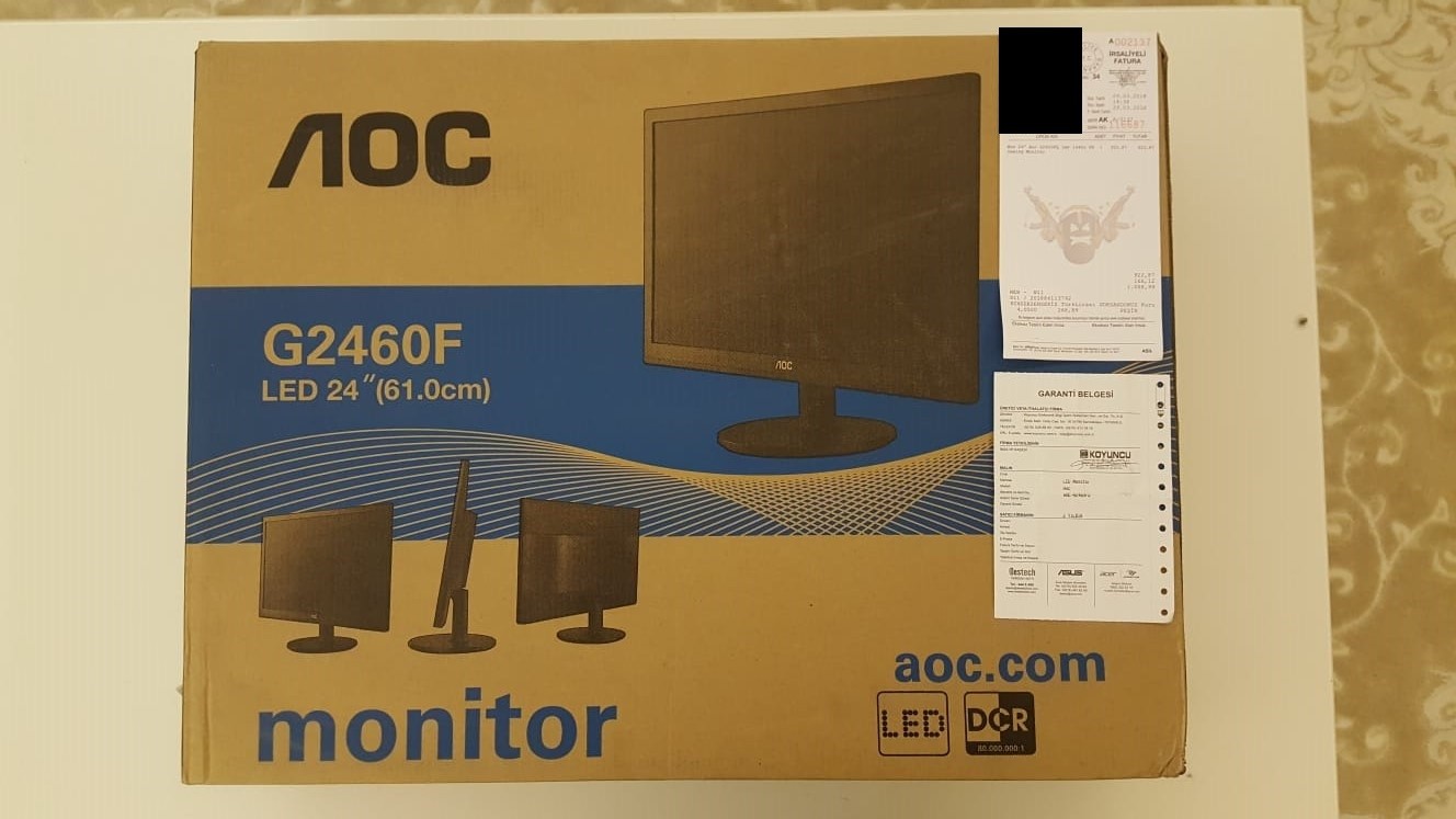 [SATILIK] AOC G2460FQ 24'' 144Hz 1ms (Analog+HDMI+DVI+Display) Full HD LED Gaming Monitör