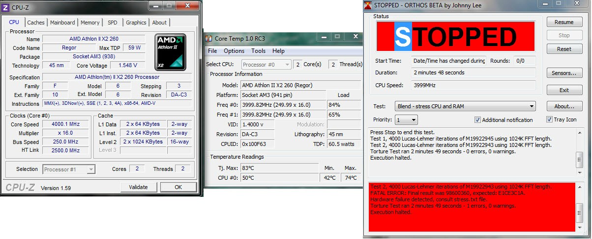  Athlon II x2 260 OC