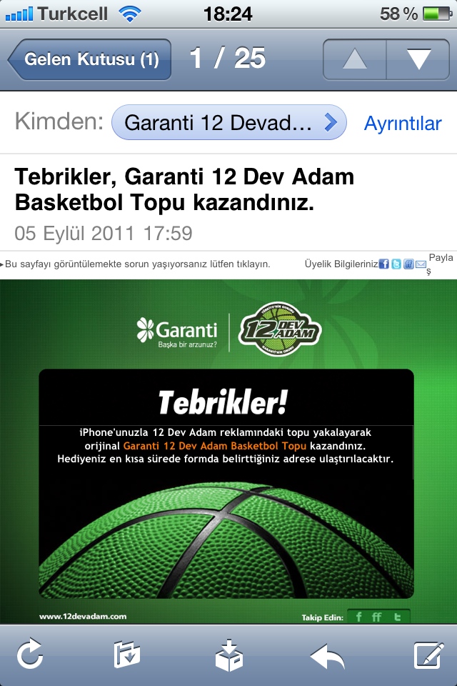  iPhone/iPod Touch/iPad'i Olanlara Bedava Orjinal 12 Dev Adam Basketbol Topu[Sonuçlar Açıklandı]