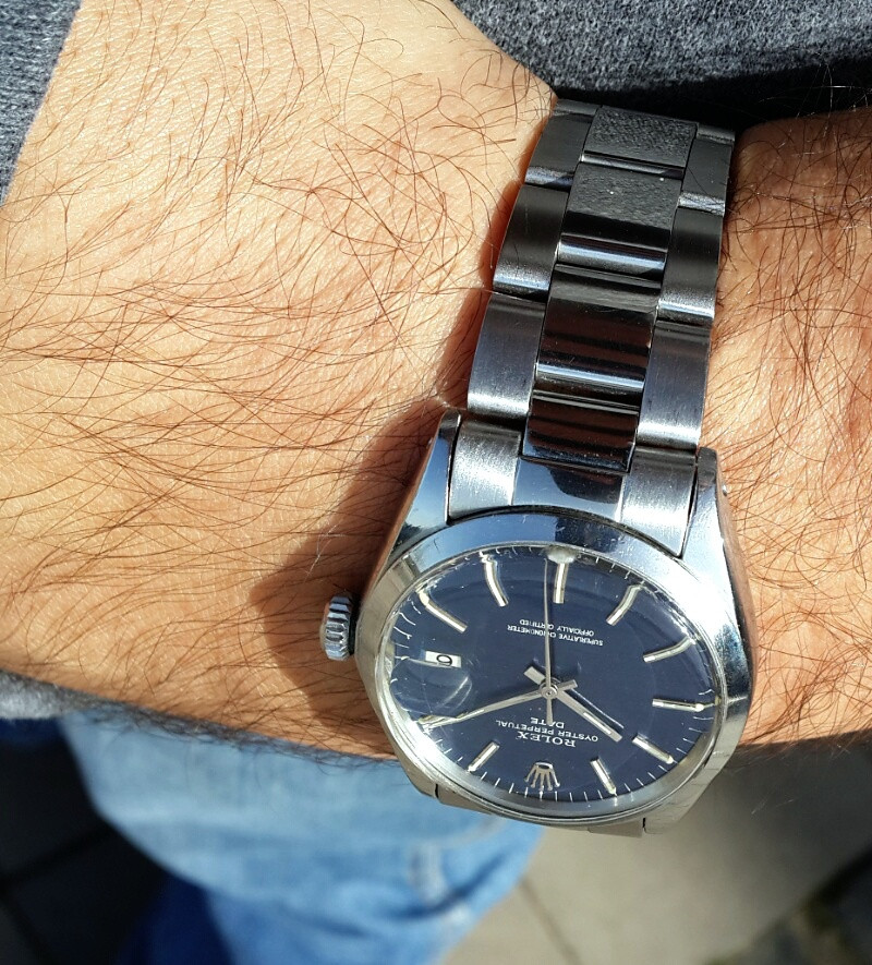  Rolex 1500 Date, Mavi linen kadran