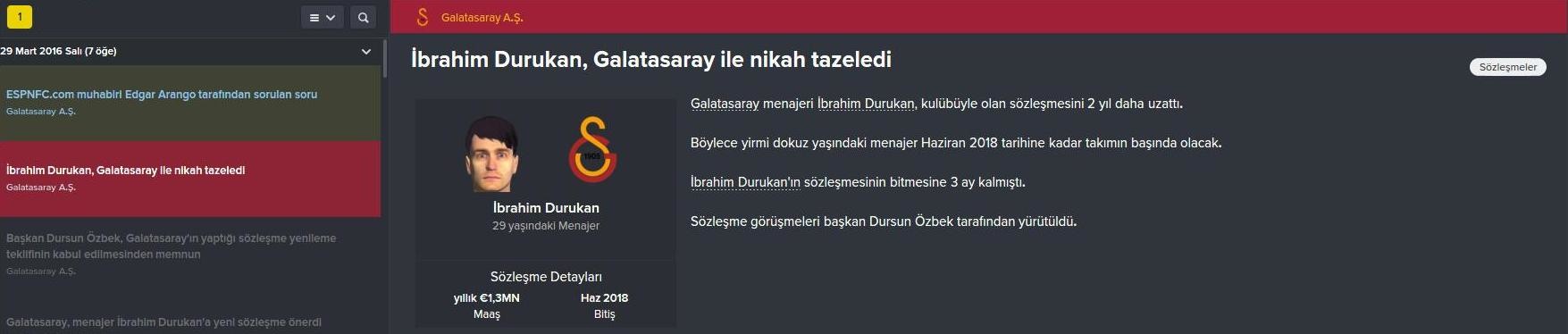  FM 2016 Galatasaray Kariyeri  -Yine yeniden- (3. sezon basladi)