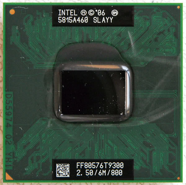  Intel T9300 6 MB cache 2.50 Ghz 800 Mhz fsb 45nM