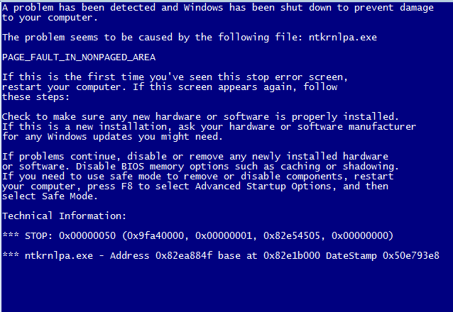  BSOD Windows 7 (ntkrnlpa.exe & ntfs.sys)