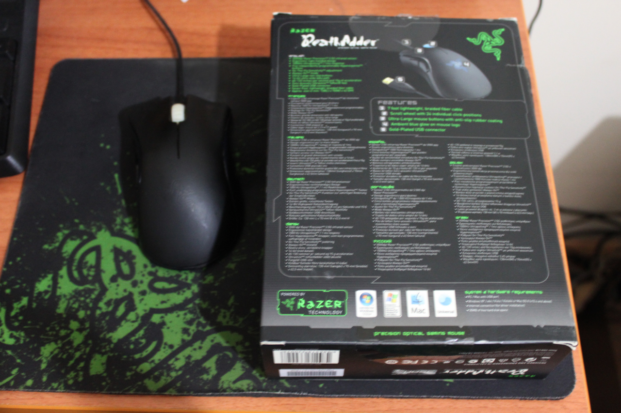  Satılık Razer Deathadder v2 Mouse ve Razer Goliathus Fragged Speed Edition Mouse Pad