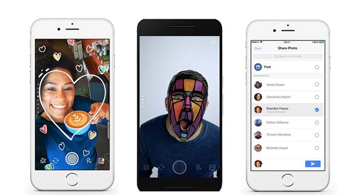 Facebook yeni kamera özellikleriyle Snapchat’i bitirmekte kararlı