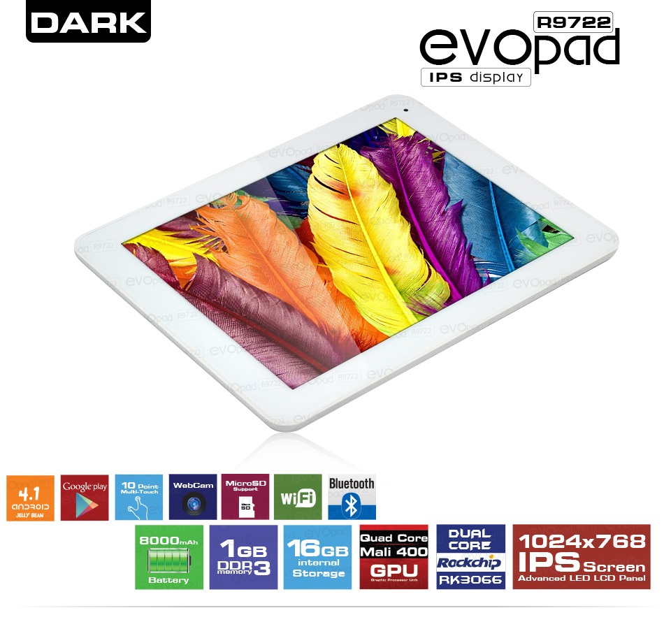  DARK EVOPAD R9722 9.7inç Tablet Sahipleri için Yardımlaşma Mekanı