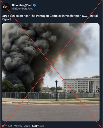 Yapay zeka ile yapılmış sahte Pentagon patlaması 500 milyar dolar kaybettirdi