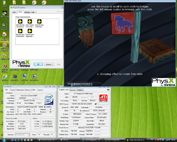  TR de ilk ATİ HD 4870 kullanıcı testleri Crysis, Vantage, COD4 , TDU, GRİD, DevilMayCry4, COD4