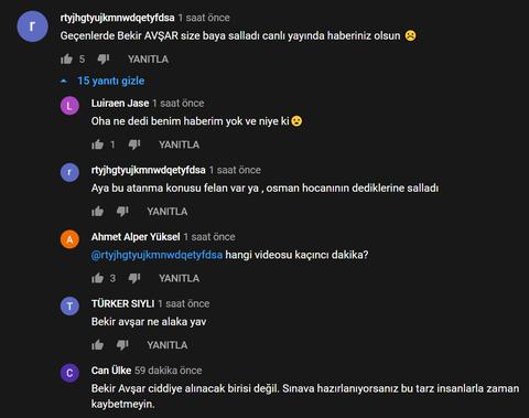 Bekir Avşar'a üyeler
