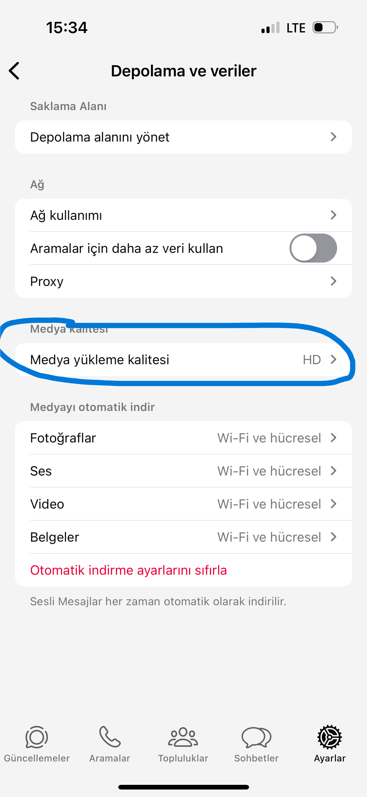 WhatsApp'ta HD kalite varsayılan olarak ayarlanabilecek