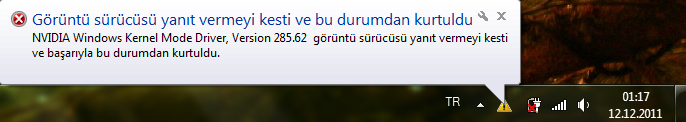  Görüntü Sürücüsü Yanıt Vermeyi Kesti Ve Bu Durumdan Kurtuldu