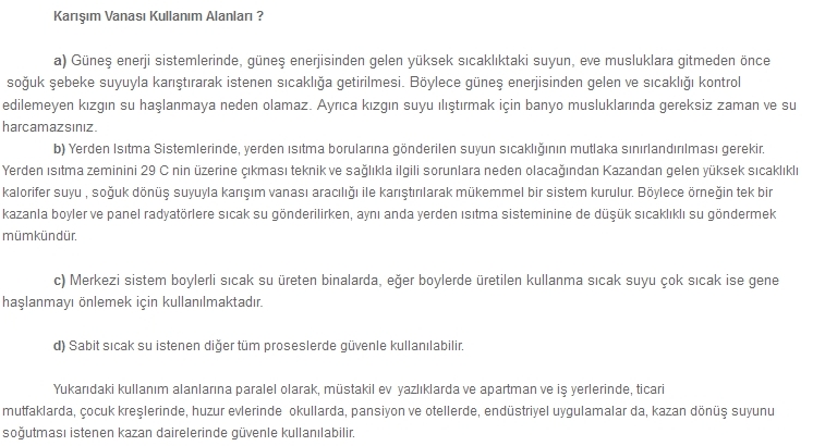 KOMBİ ve TESİSAT ÖNERİ  SAYFASI [ANA KONU]
