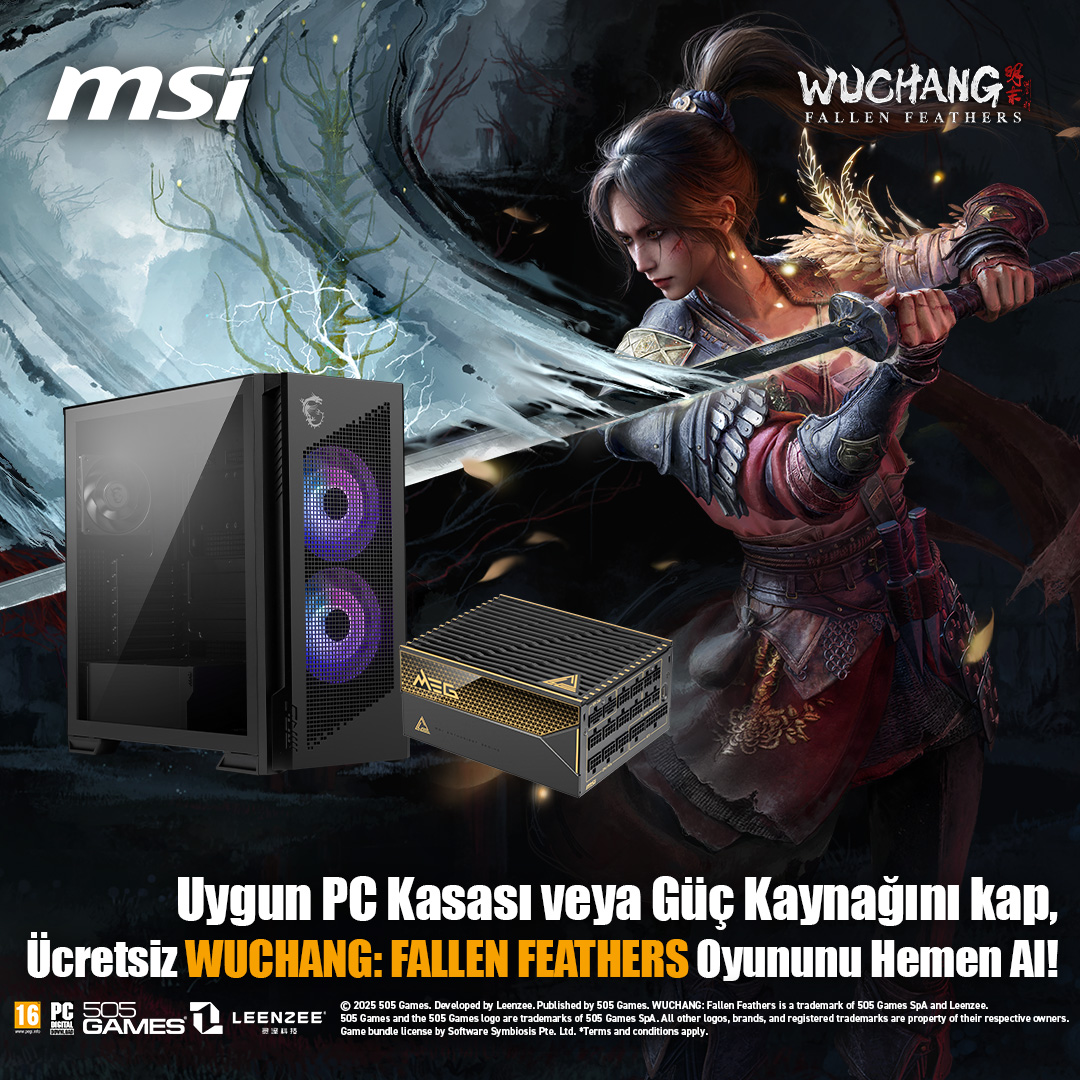 Seçili MSI Ürünlerini Satın Alanlara Ücretsiz WUCHANG: Fallen Feathers Oyunu Hediye!