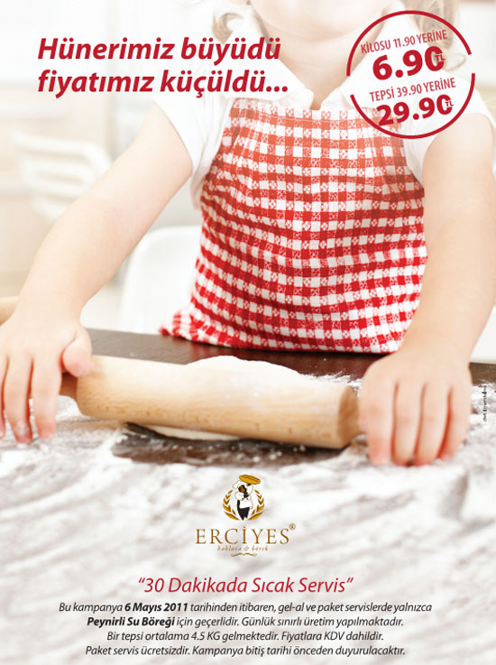 Ankara Erciyes Börek Yeni Kampanya 1kg Peynirli 6.90 TL » Sayfa 1 1