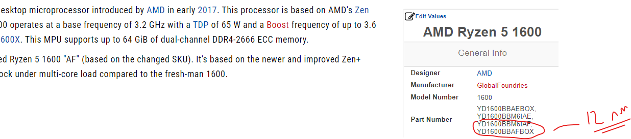 12 Nm ryzen r5 1600 kullananlar overclock değerleri