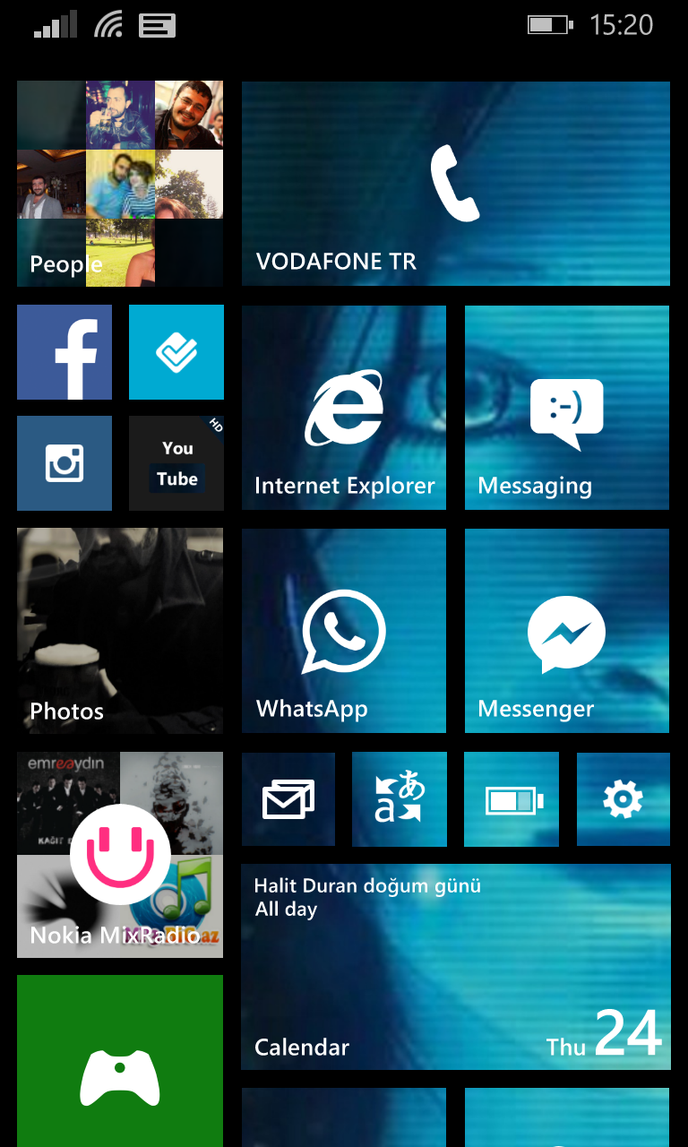  Windows Phone 8.1 Ana Ekranlarınız