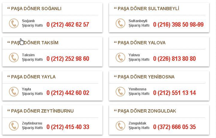  Paşa Tavuk Döner %100 BUT Döner (35 şubesi var)