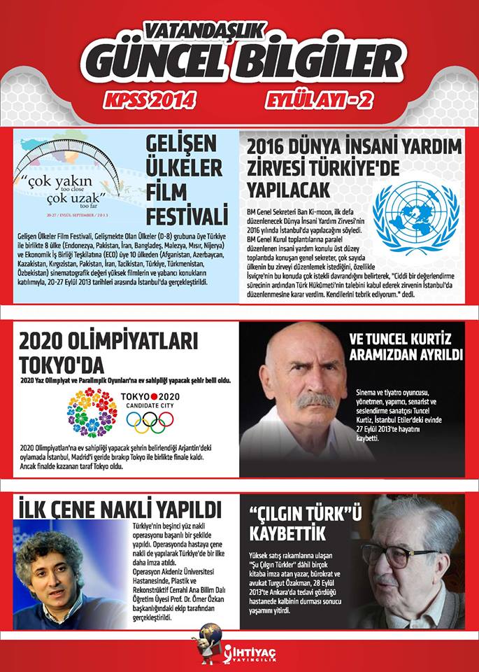  2014 KPSS Güncel Olaylar [Ana Konu]