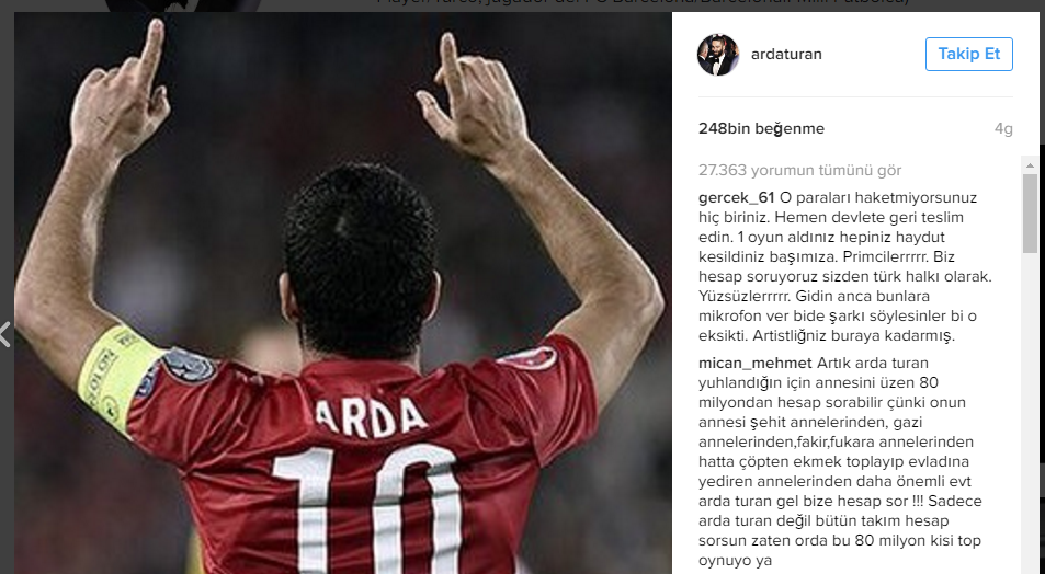  Arda Turan'ın İnstagram Hesabındaki Yorumları Okuyorum (SS'li)