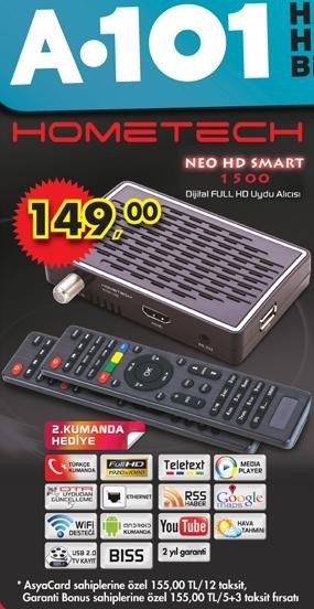  Hometech Neo HD Smart 1500 Uydu Alıcı A101