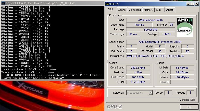  DHX CPU TEST Dört İşlem Benchmark (SIRALAMALI,Link Düzeltildi)