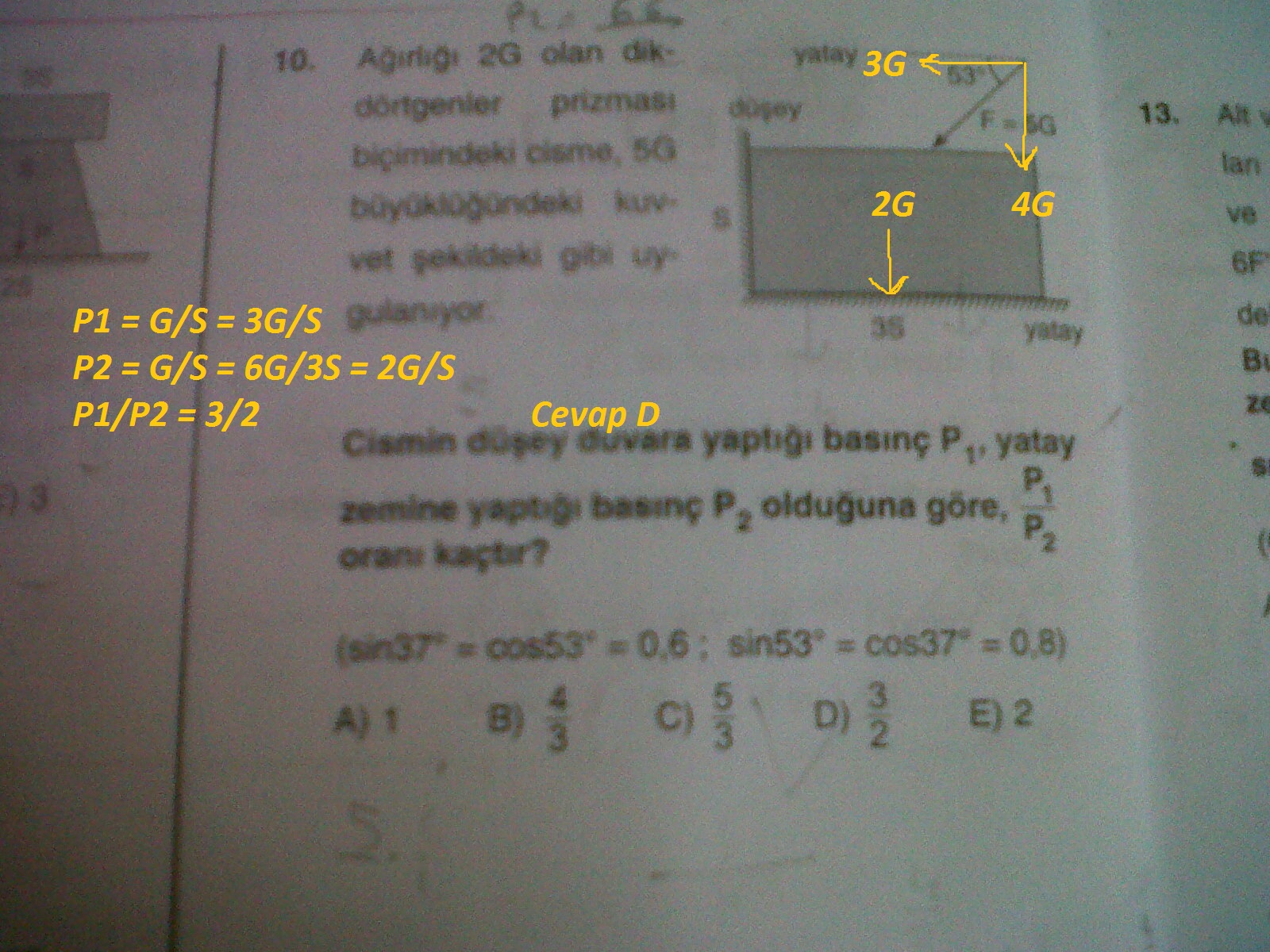  11.sınıf fizik basınç sorum.