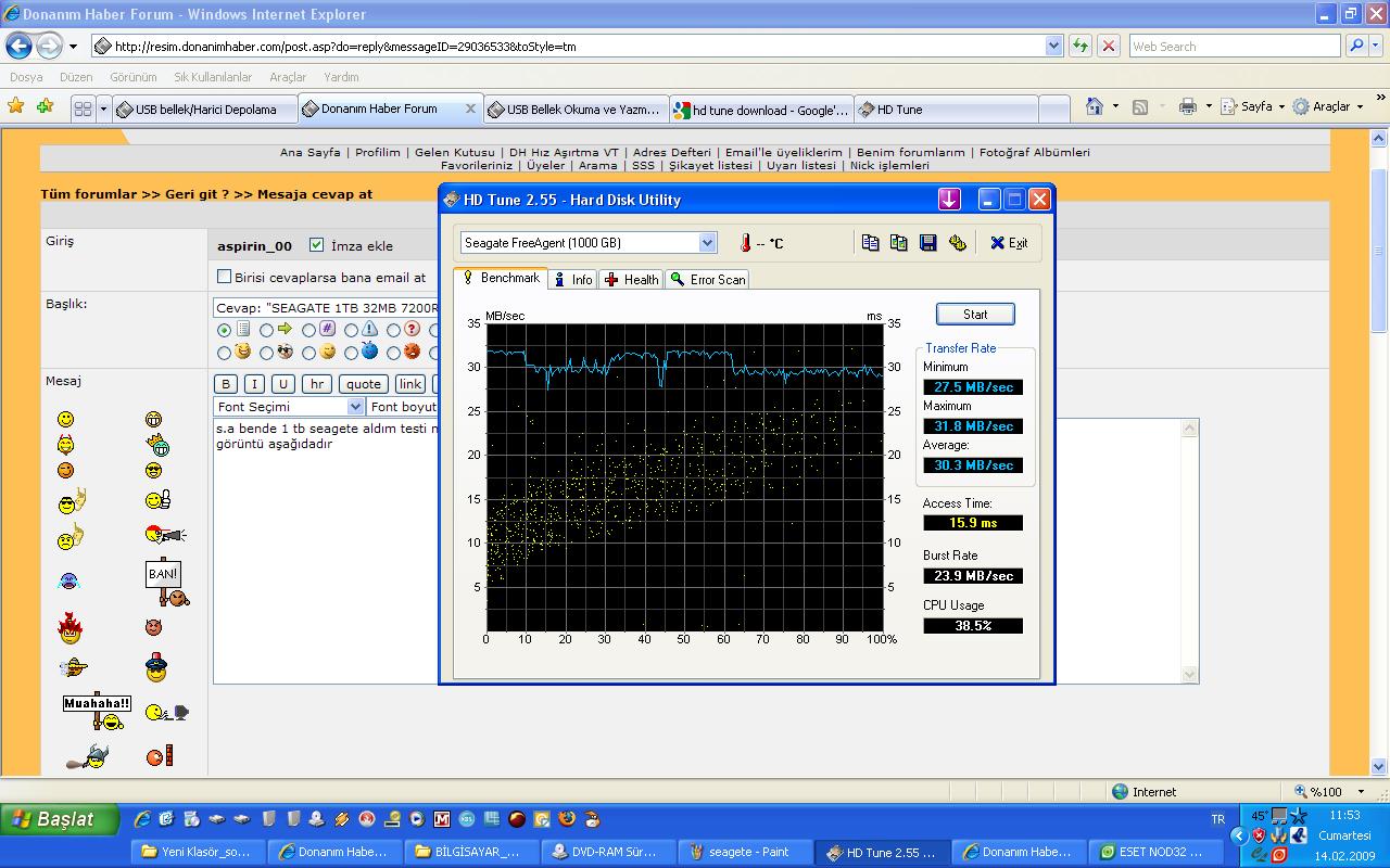  'SEAGATE 1TB 32MB 7200RPM FREEAGENT DESK 3.5' incelemem.