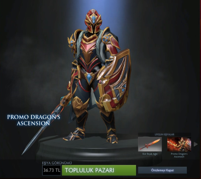  Satılık Dragon Knight Itemi (Neredeyse YarıYarıya)