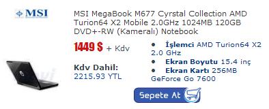 -_-En Çok Satılan Dizüstü Bilgisayarlar (bazı internet mağazalarında)-_-