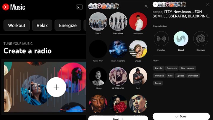YouTube Music, radyo oluştur ve hashtag özelliğini test ediyor